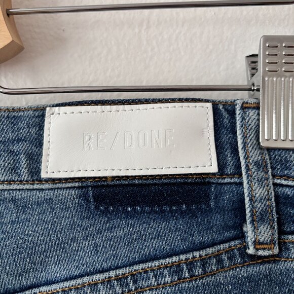 Re/Done 90's High Rise Ankle Crop Jeans in Dusk Destroy - Picture 12 of 13